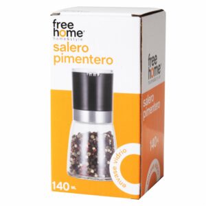 Salero Pimentero Color Negro De Mesa FREE HOME 140 Ml