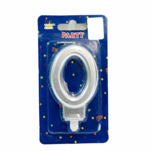 Vela Cumpleaños Metalizado MAOMING Número 0