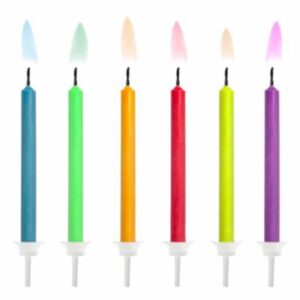 Vela Cumpleaños Llama De Colores FESTA X 6 Unidades