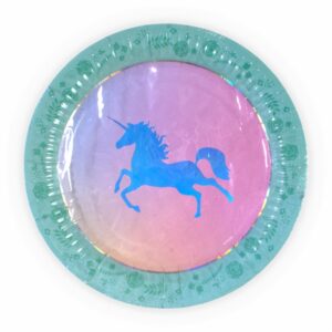 Plato Tendido Fiesta Unicornio 22,8 Cm FESTA X 6 Uds