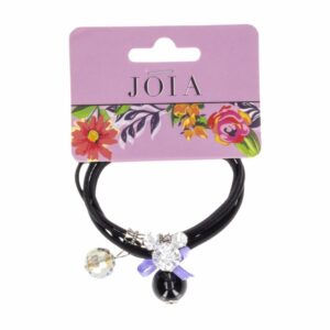 Elástico Eslastico Lazo Con Piedreria Negro X2 HAIR WITH FLAIR Paquete