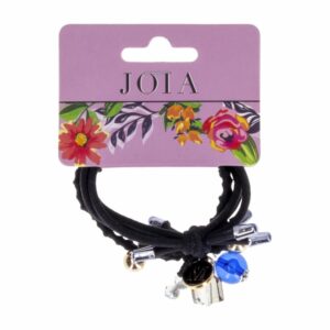 Elástico Medio Con Piedreria Negro X2 HAIR WITH FLAIR Paquete