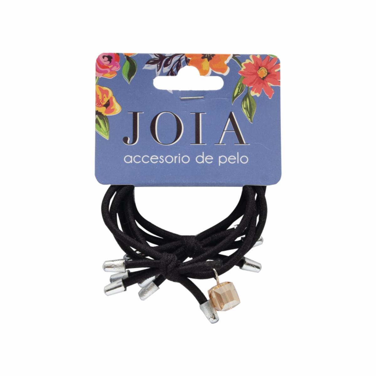 Vinchas De Cabello Tipo Elástico Con Piedreria Negro X2 JOIA Paquete