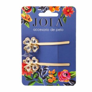 Invisible Dorado Con Flor X2 HAIR WITH FLAIR Paquete