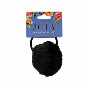 Moño De Felpa Negro HAIR WITH FLAIR Unidad