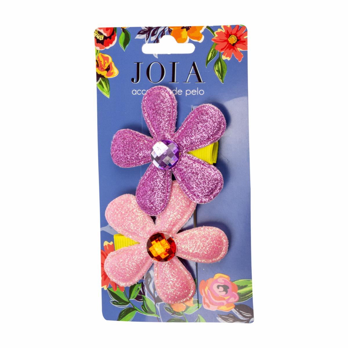 Vinchas De Cabello Tipo Flor Escarchada JOIA Por 2 Unidades