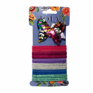 Set De Vinchas Para Niña Tipo Mariposa HAIR WITH FLAIR Elásticas Diseño Mariposa Por 20 Unidades
