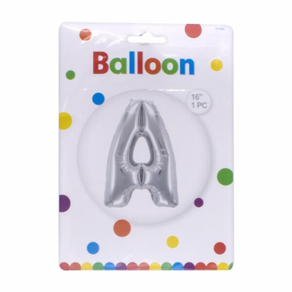 Globo Metálico Letra A Plateado BALLOON 40,5 Cm