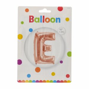 Globo Metálico Dorado Rosa BALLOON Letra E