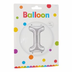 Globo Metálico Letra I Plateado BALLOON 40,5 Cm