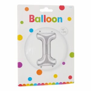 Globo Metálico Letra I Plateado BALLOON 40,5 Cm