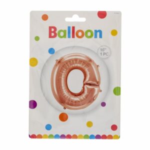 Globo Metálico Dorado Rosa BALLOON Letra O