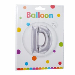 Globo Metálico Letra D Plateado BALLOON 40,5 Cm