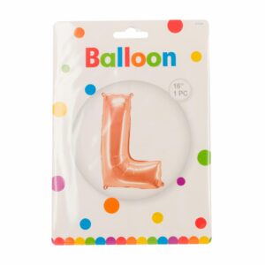 Globo Metálico Dorado Rosa BALLOON Letra L