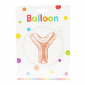 Globo Metálico Dorado Rosa BALLOON Letra Y