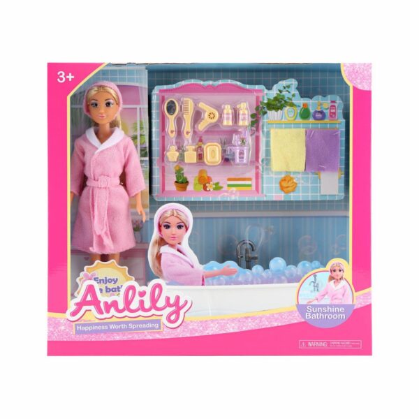 Muñeca Con Bañera ANLILY Para Niña