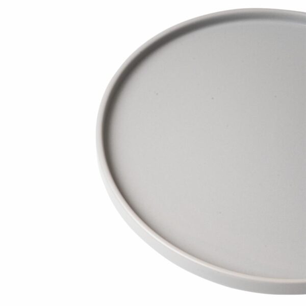 Plato Tendido Gris Claro Mate KERAMIKA 27 Cm - Imagen 2