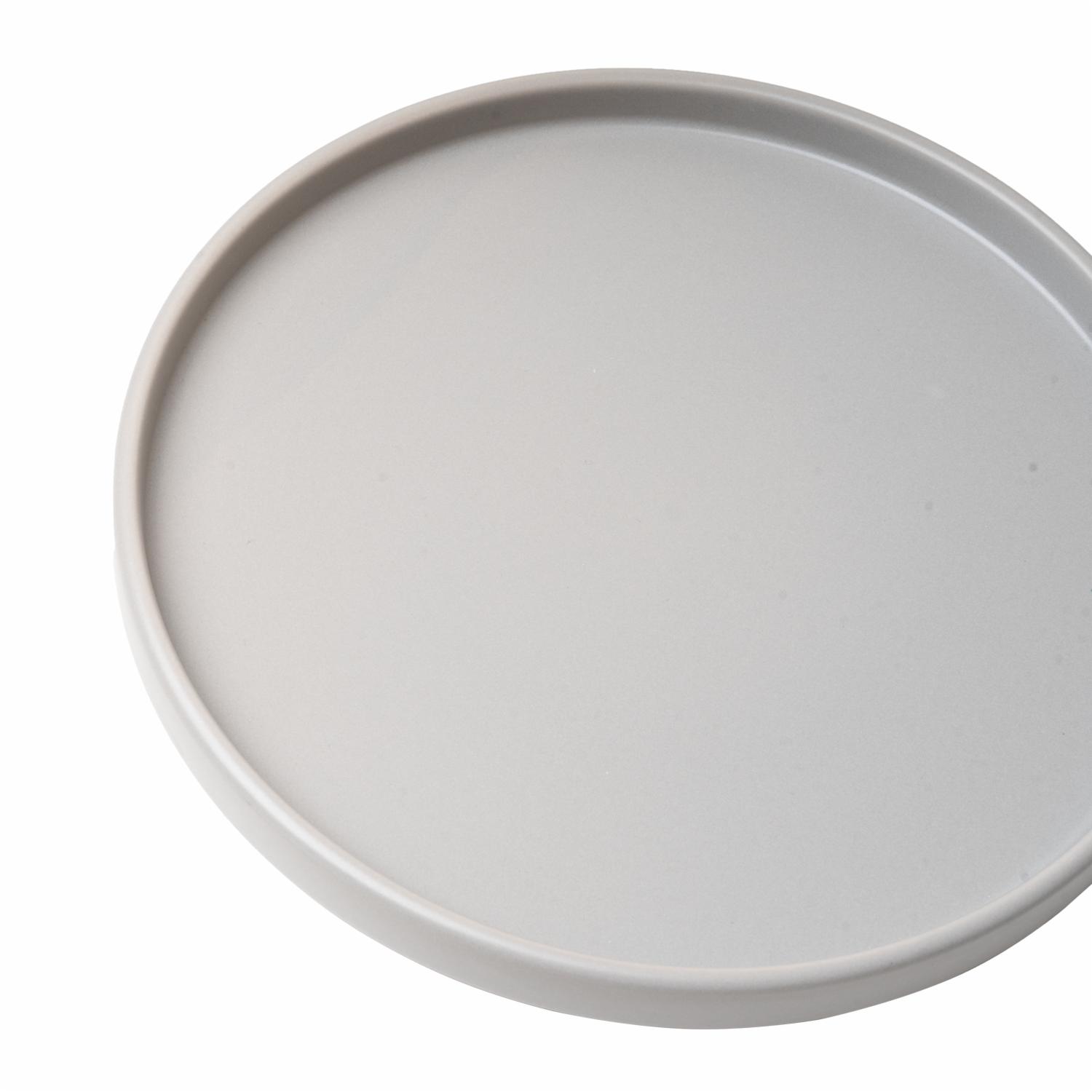 Plato Postre Gris Claro Mate KERAMIKA 21 Cm - Imagen 2