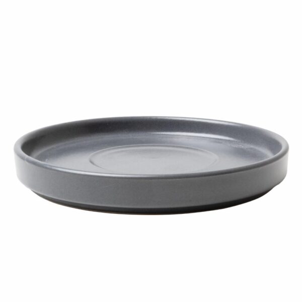Plato Para Taza Gris Oscuro Mate KERAMIKA Unidad - Imagen 3