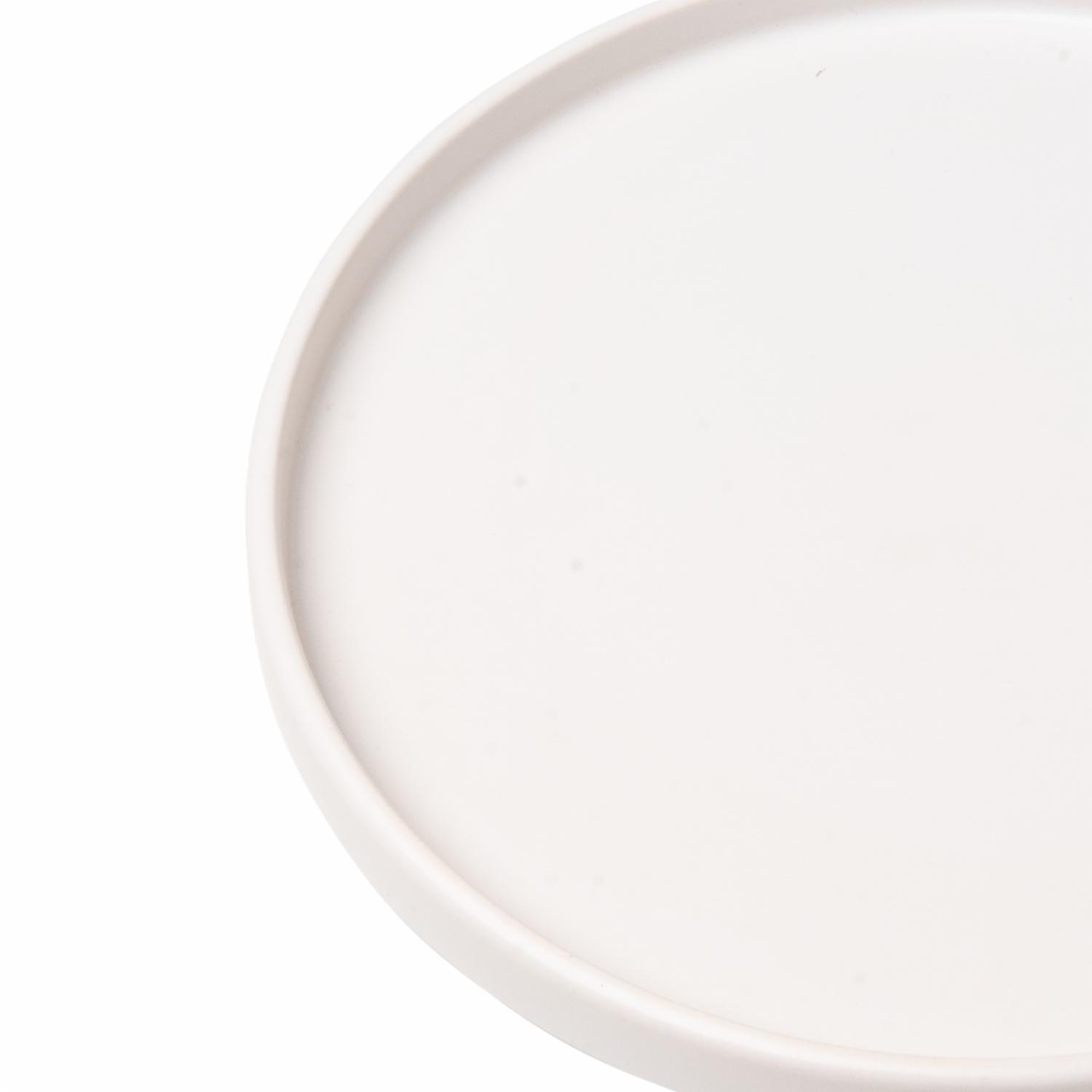 Plato Postre Blanco Mate KERAMIKA 21 Cm