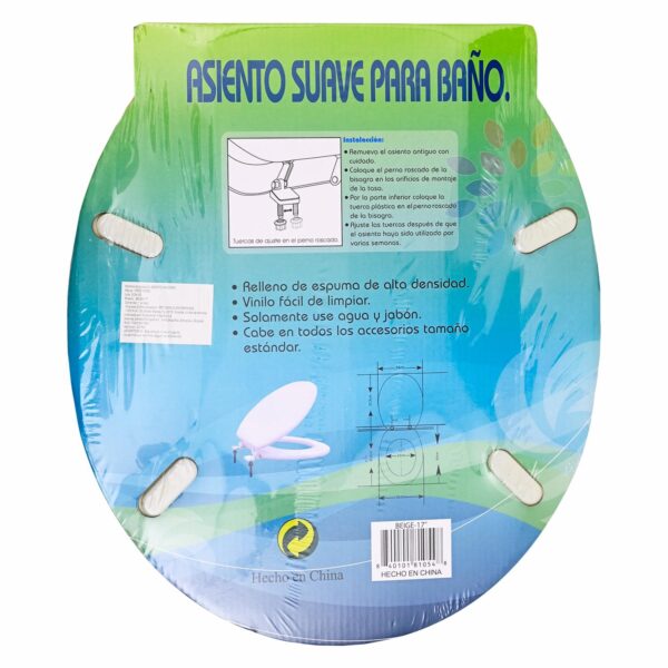 Asiento Para Inodoro Beige FREE HOME 17" - Imagen 2