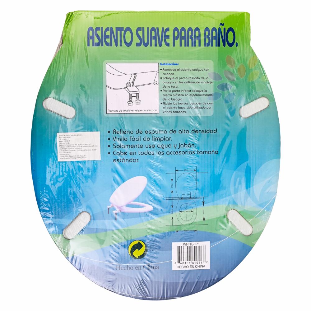 Asiento Para Inodoro Blanco FREE HOME 17" - Imagen 2