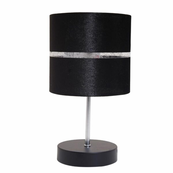 Lampara De Mesa Con Base y Pantalla FREE HOME Negra