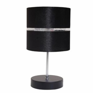 Lampara De Mesa Con Base y Pantalla FREE HOME Negra