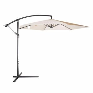 Parasol Tipo Sombrilla Con Manija Regulable FREE HOME Base Metálica