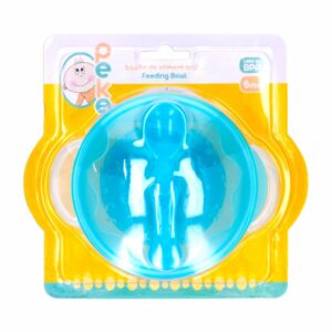 Set Infantil Plato Con Tapa Y Cuchara En Color Azul PEKE Unidad