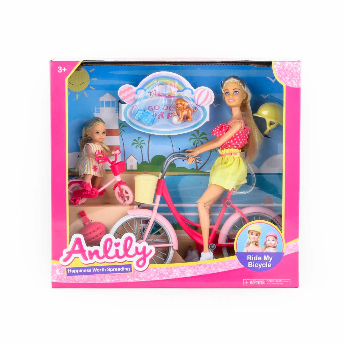 Muñeca Con Bicicleta ANLILY Incluye Accesorios
