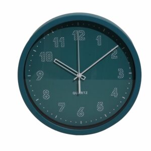 Reloj De Pared Negro Blanco Con Números EASTIME 25.4X4CM