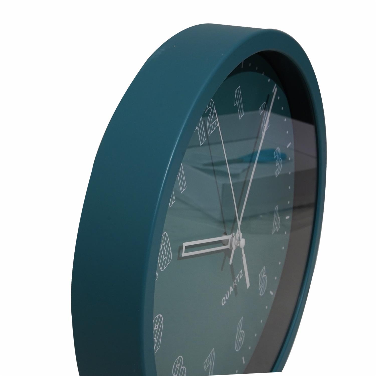 Reloj De Pared Negro Blanco Con Números EASTIME 25.4X4CM - Imagen 2