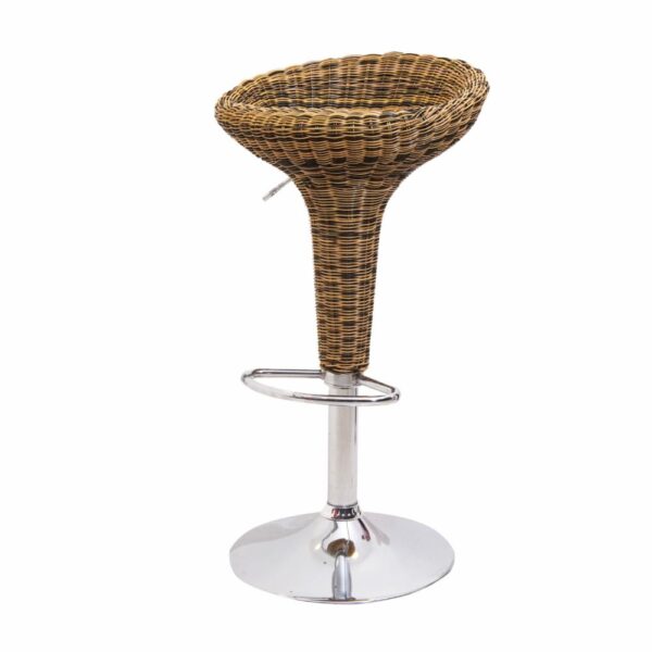 Silla De Bar Ratán Gris FREE HOME - Imagen 3