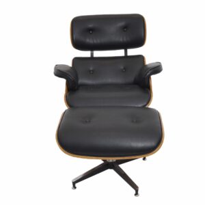 Poltrona Reclinable Con Apoya Pies Negra Con Café FREE HOME