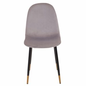 Silla Auxiliar Velvet Gris HY Textil y Metal