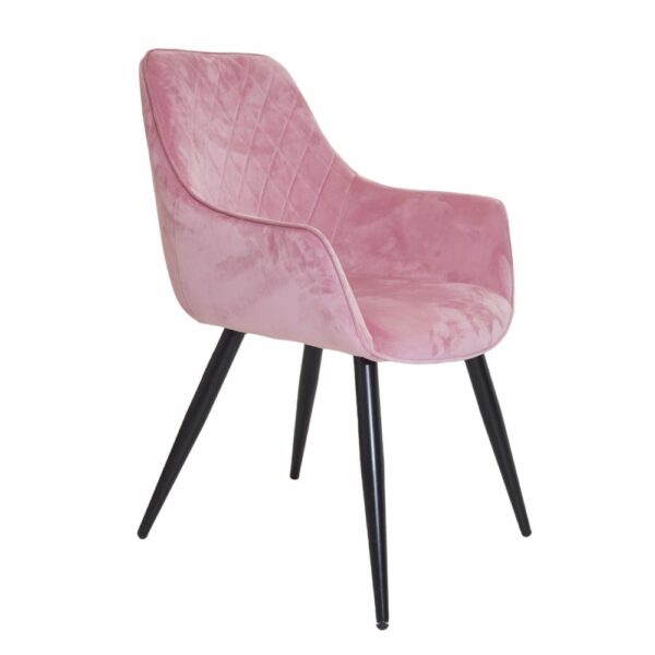 Silla Rosa HY Patas De Metal - Imagen 2