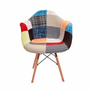 Silla Auxiliar Soporte Cruzado Parches Multicolores HY Textil y Metal