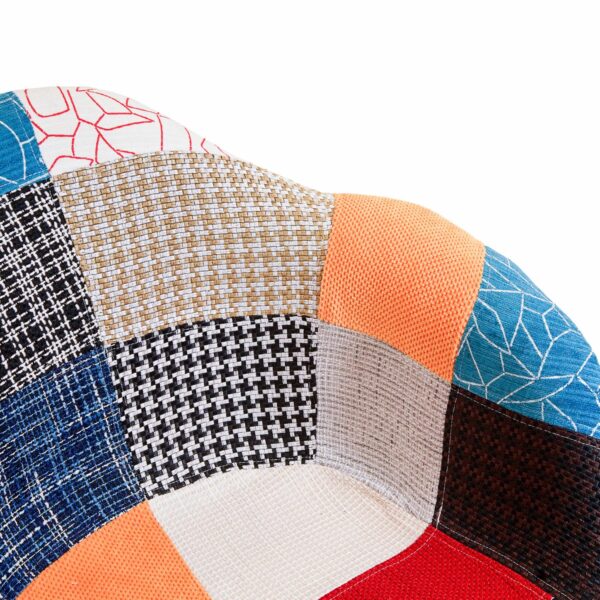 Silla Auxiliar Soporte Cruzado Parches Multicolores HY Textil y Metal - Imagen 5