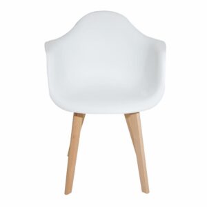 Silla Auxiliar Blanca Patas Metal HY Plástico y Metal