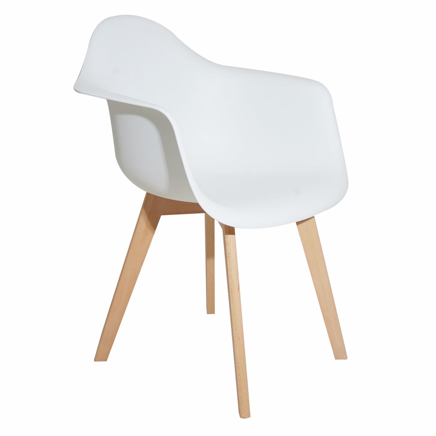 Silla Auxiliar Blanca Patas Metal HY Plástico y Metal - Imagen 2