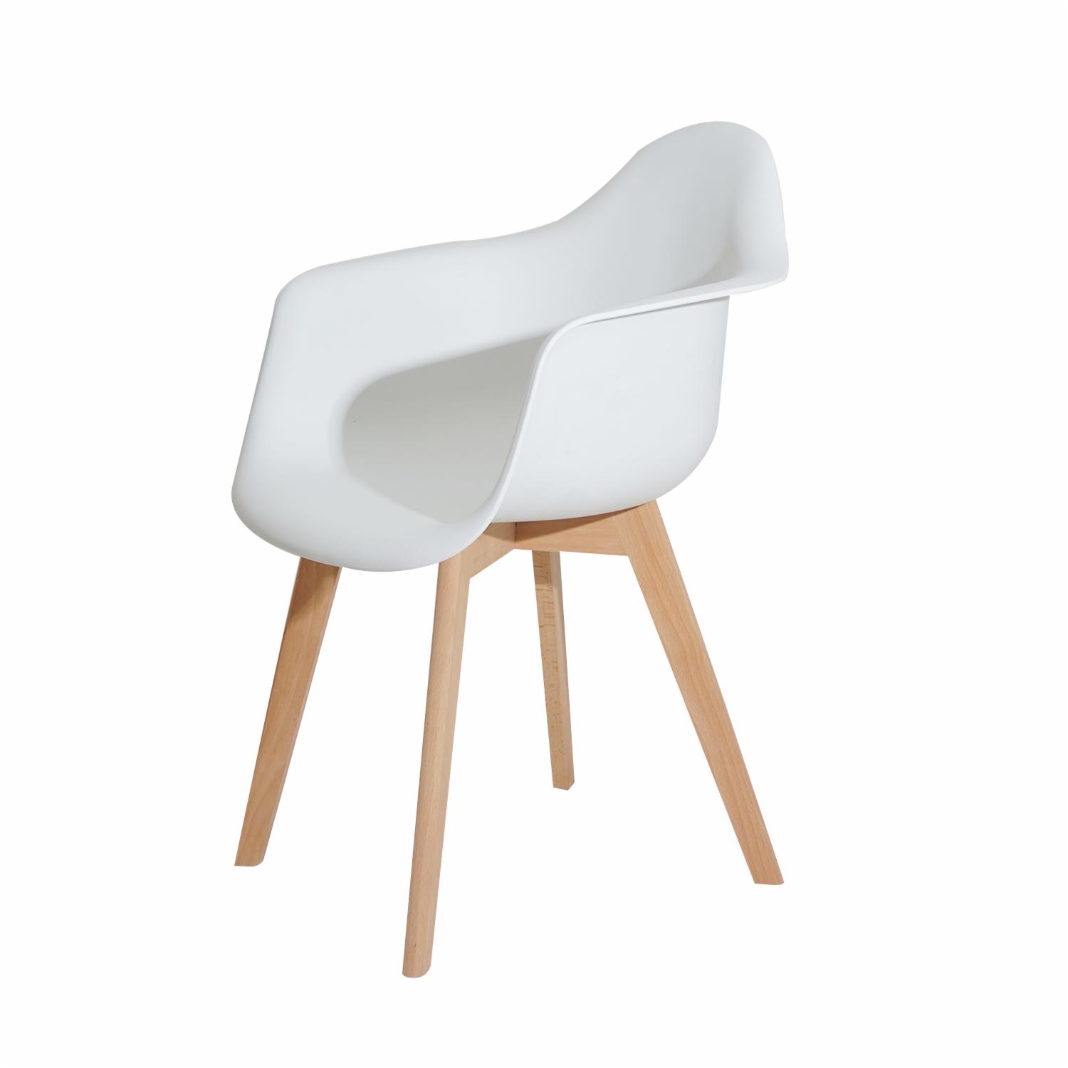 Silla Auxiliar Blanca Patas Metal HY Plástico y Metal - Imagen 3