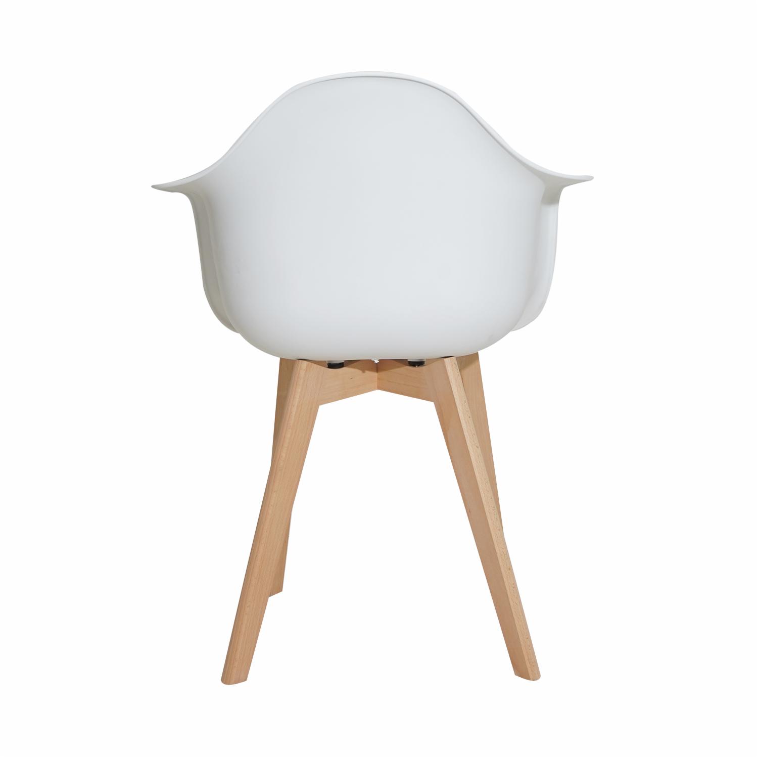 Silla Auxiliar Blanca Patas Metal HY Plástico y Metal - Imagen 4