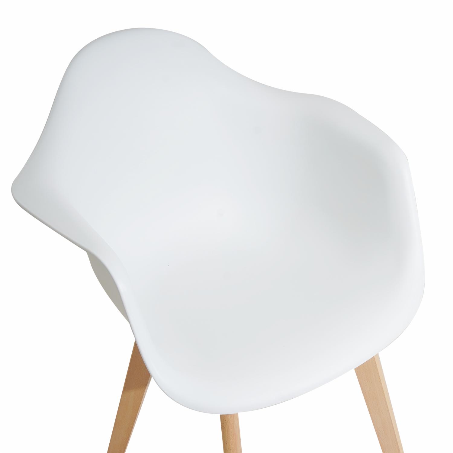 Silla Auxiliar Blanca Patas Metal HY Plástico y Metal - Imagen 5