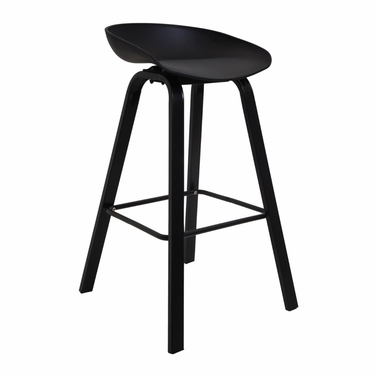 Silla De Bar Negra HY Plástico y Metal
