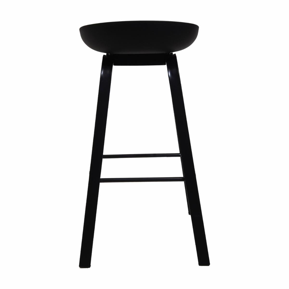 Silla De Bar Negra HY Plástico y Metal