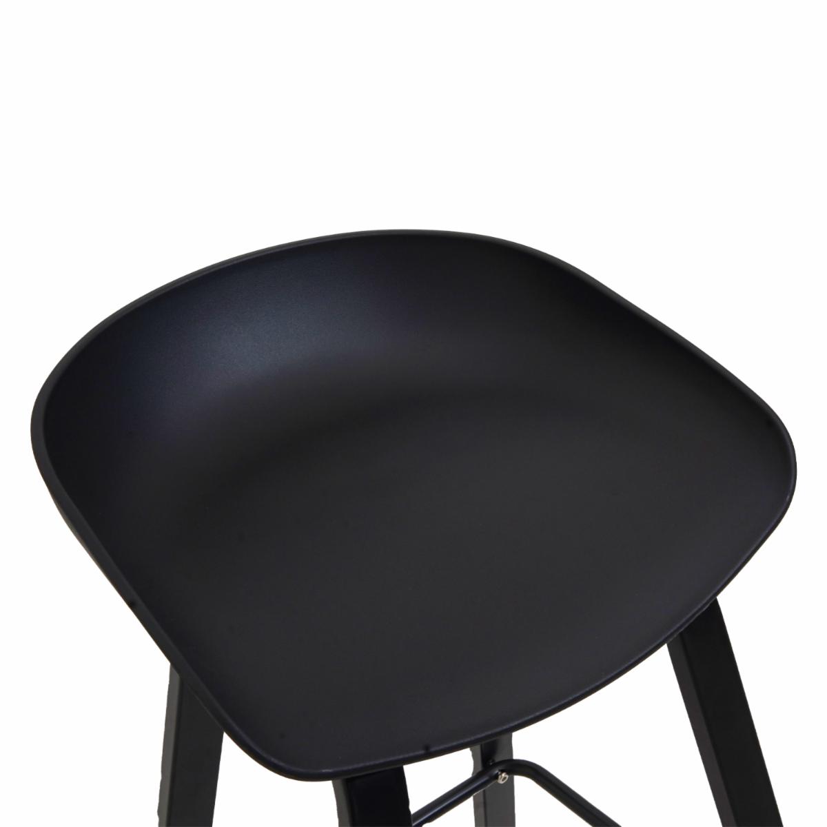 Silla De Bar Negra HY Plástico y Metal