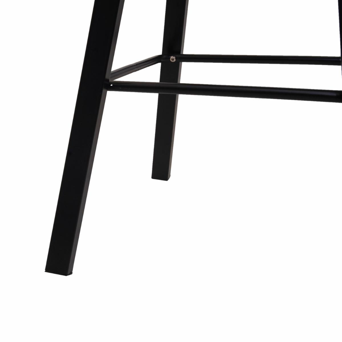 Silla De Bar Negra HY Plástico y Metal