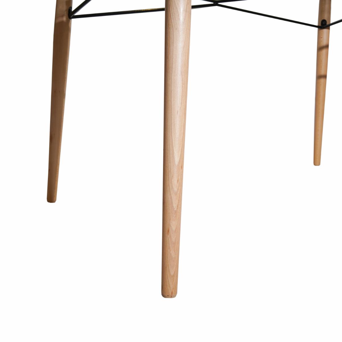 Mesa Cuadrada Vidrio HY Pata De Madera