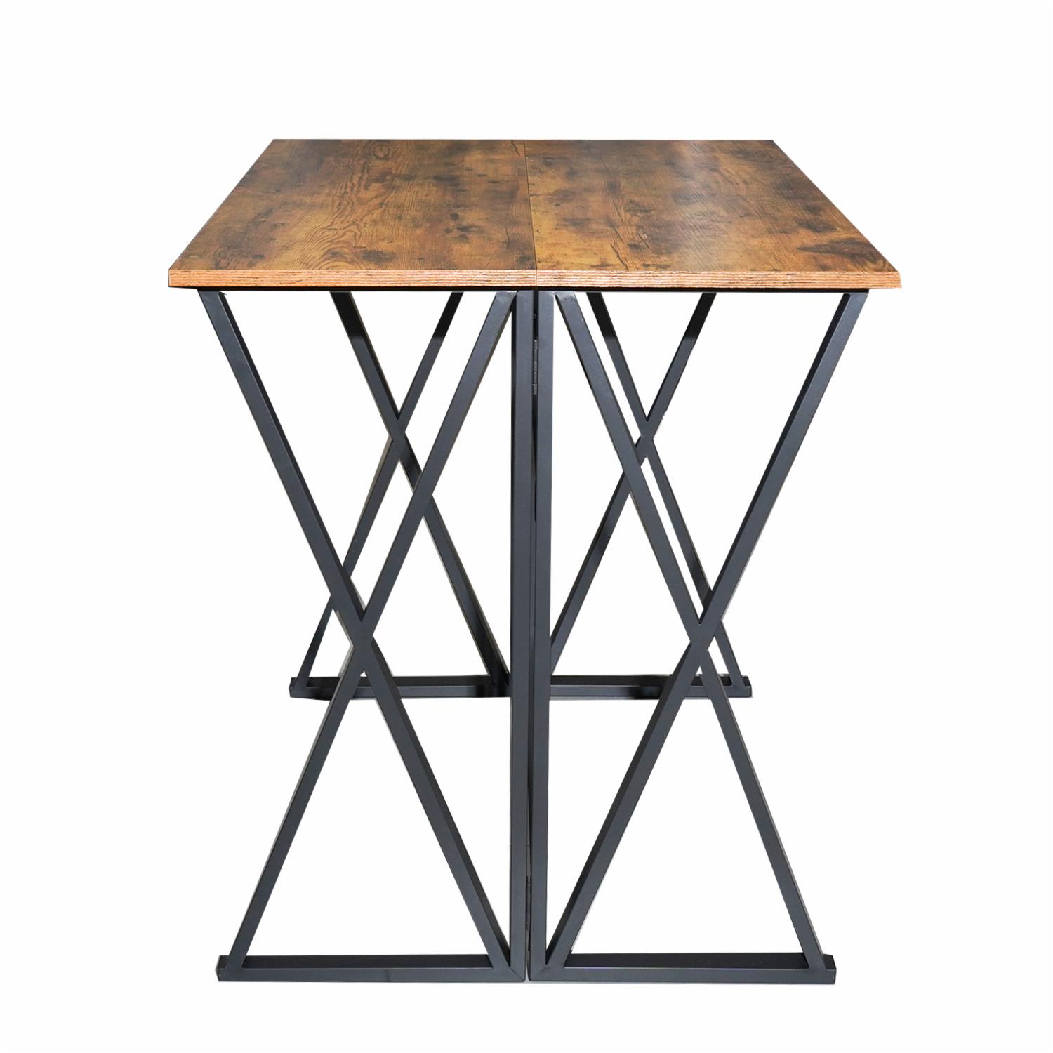 Desayunador Mesa y 2 Bancos FREE HOME Madera y Metal - Imagen 2